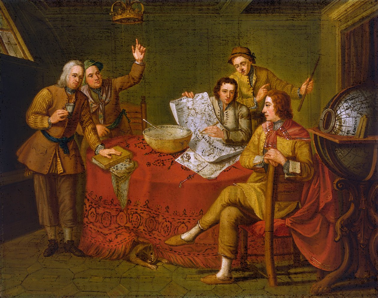 Gustavus Hamilton, 2nd Viscount Boyne, in the Cabin of His Yacht by Bartolomeo (after) Nazari