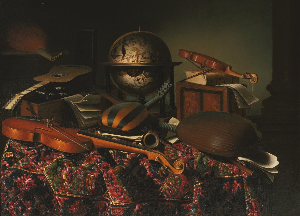 Still Life with Musical Instruments by Bartolomeo Bettera