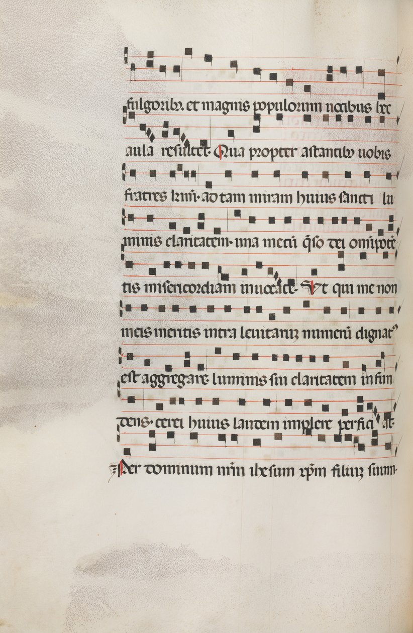 Missale: Fol. 153v: Music for Exultet, 1469 by Bartolomeo Caporali