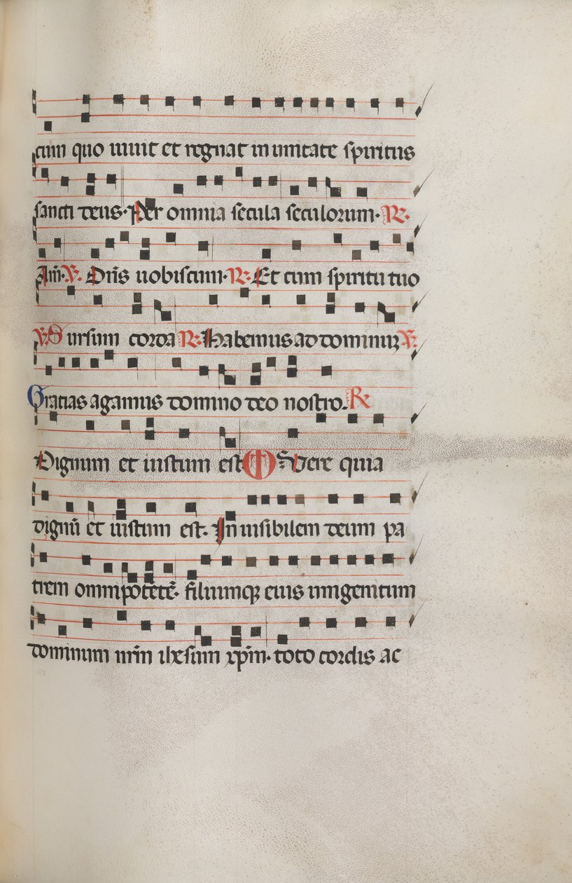 Missale: Fol. 154: Music for Exultet by Bartolomeo Caporali