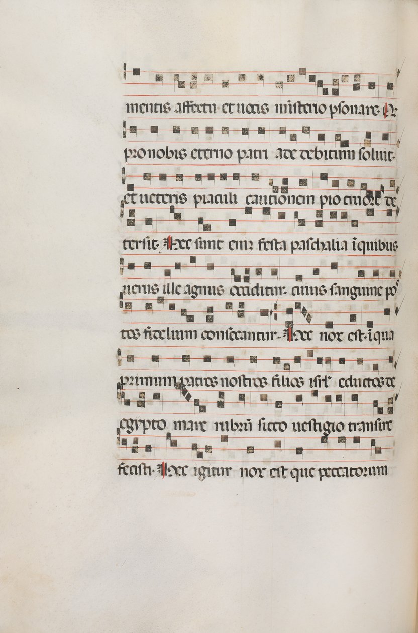 Missale: Fol. 154v: Music for Exultet, 1469 by Bartolomeo Caporali