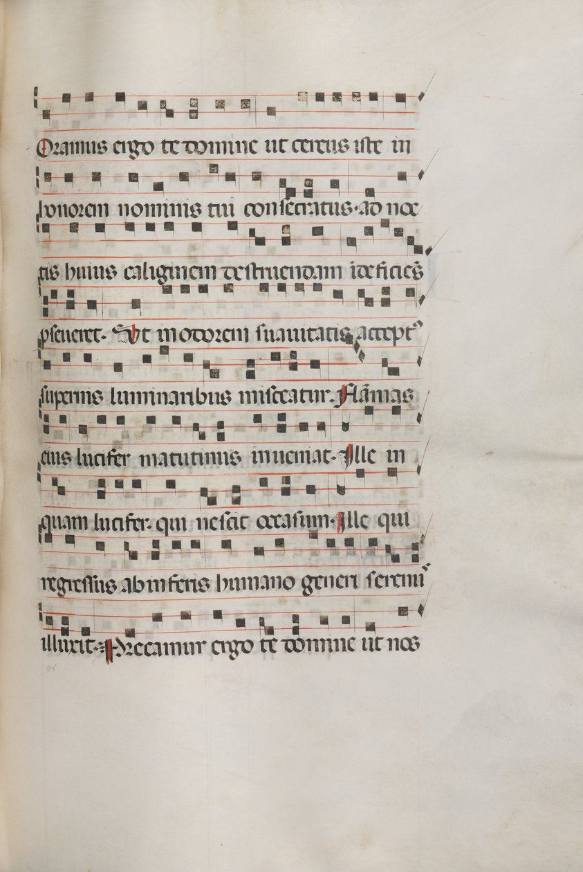 Missal: Fol. 157: Music for Exultet by Bartolomeo Caporali