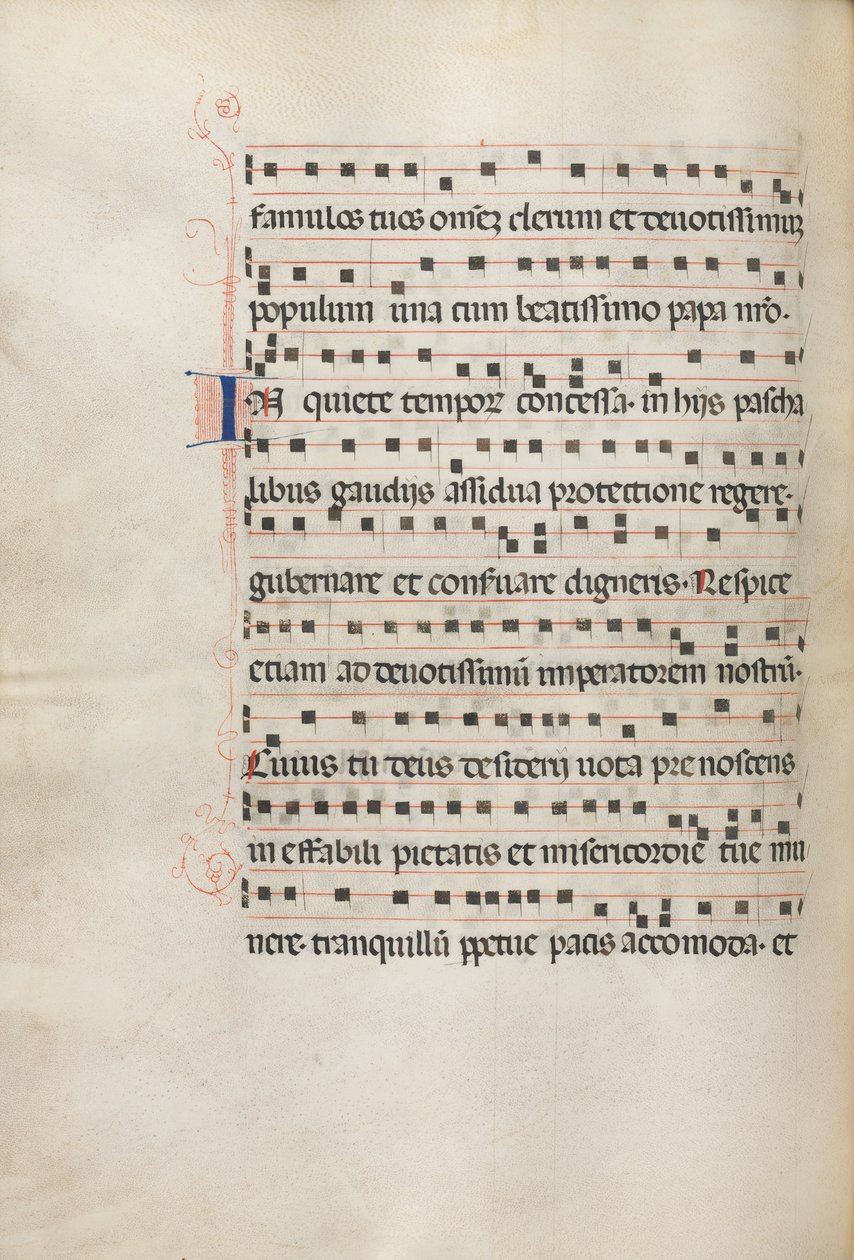 Missale: Fol. 157v: Music for Exultet by Bartolomeo Caporali