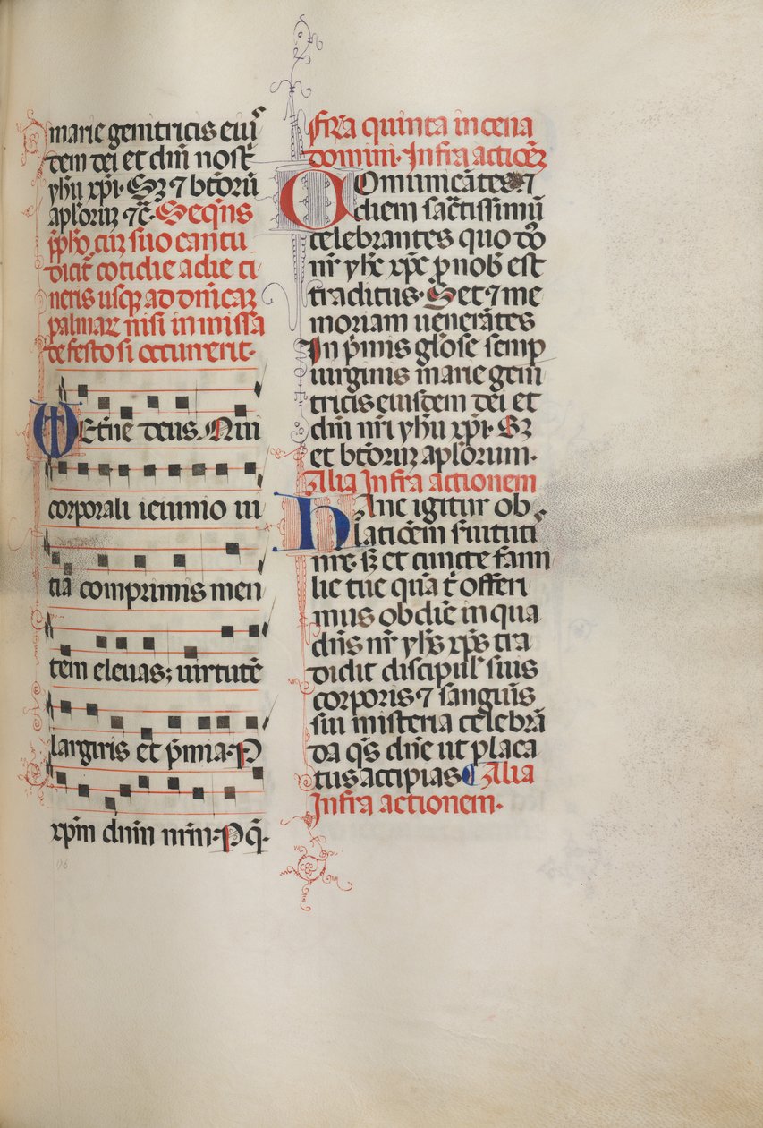 Missale: Fol. 178: Music for Various Ordinary Prayers by Bartolomeo Caporali