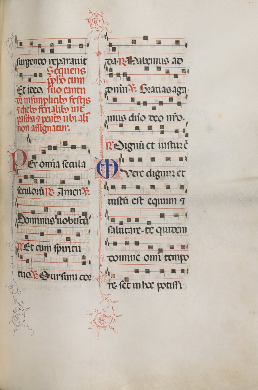 Missale: Fol. 179: Music for various ordinary prayers, 1469 by Bartolomeo Caporali