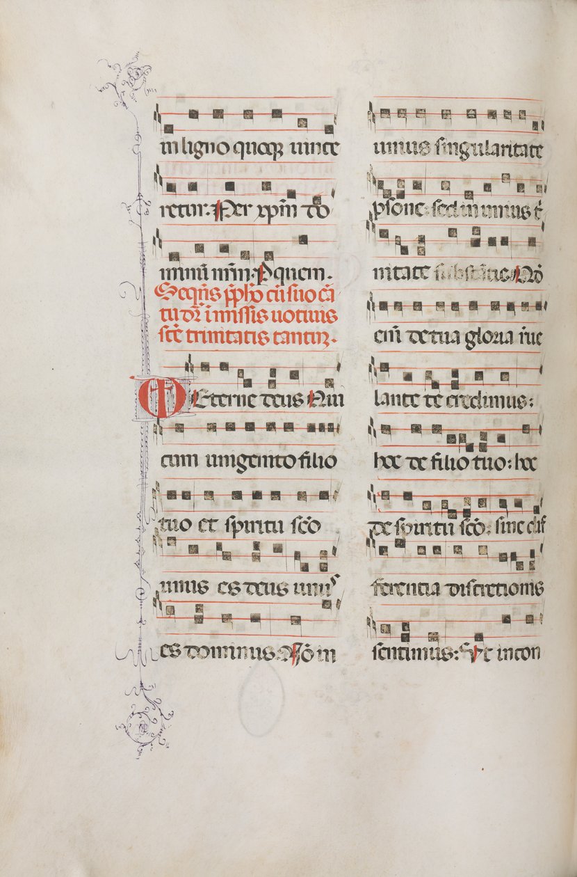 Missale: Fol. 182v: Music for various ordinary prayers, 1469 by Bartolomeo Caporali