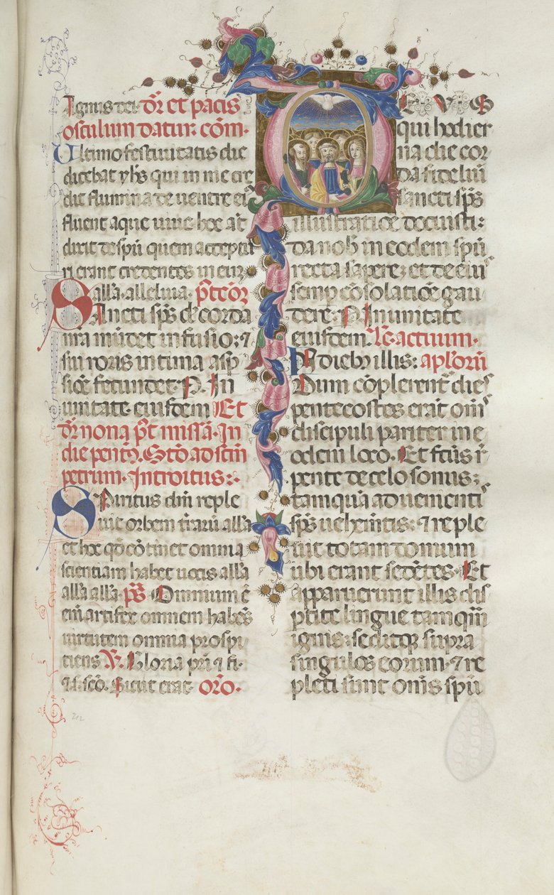 Missal: Fol. 214: Pentecost, 1469 by Bartolomeo Caporali