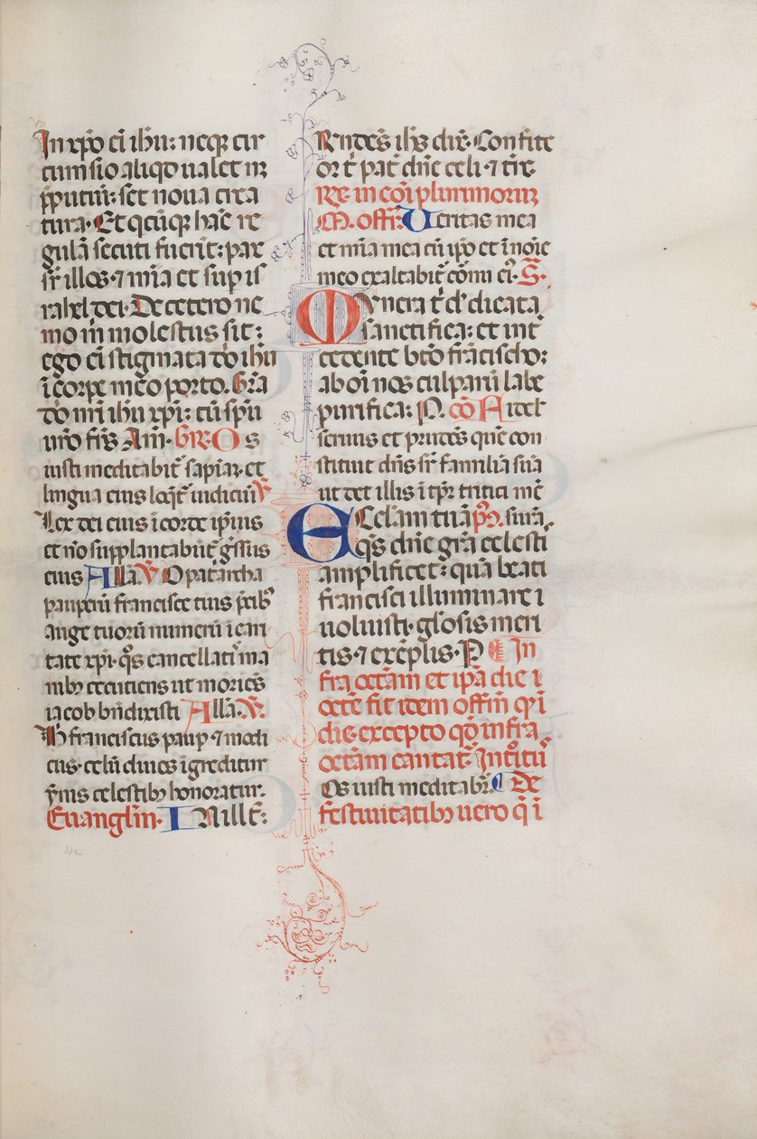 Missale: Fol. 319: St. Francis & Full Mass of St. Francis by Bartolomeo Caporali