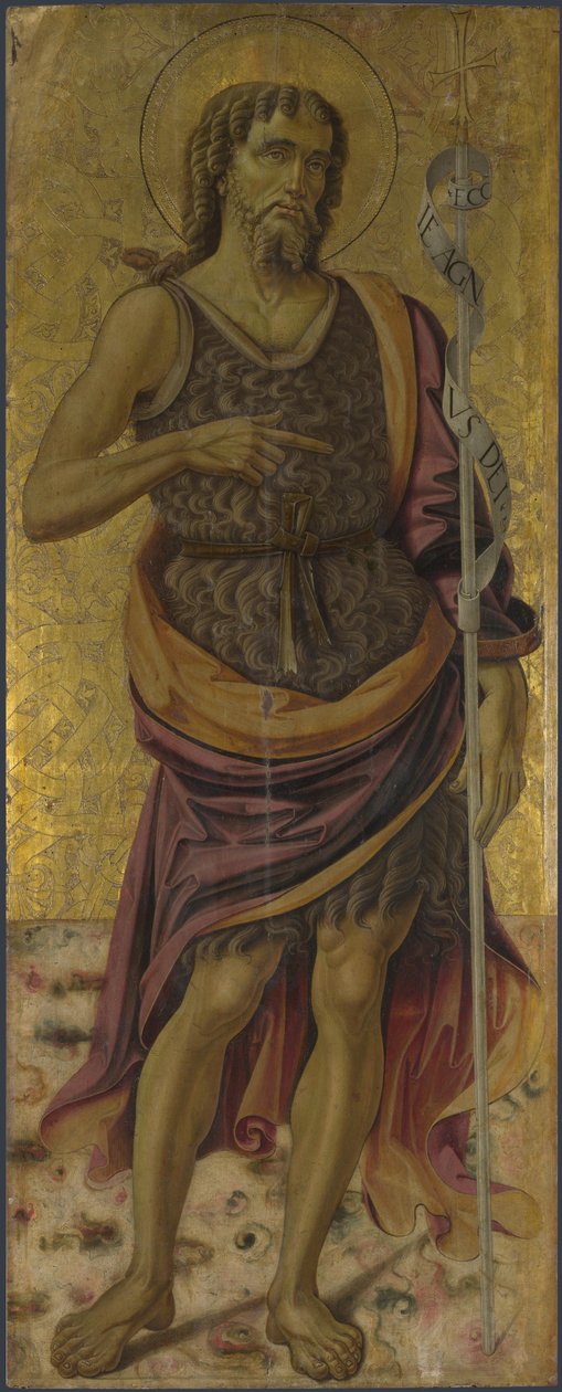 Saint John the Baptist from Altarpiece: The Virgin and Child with Saints, ca 1475 by Bartolomeo Caporali