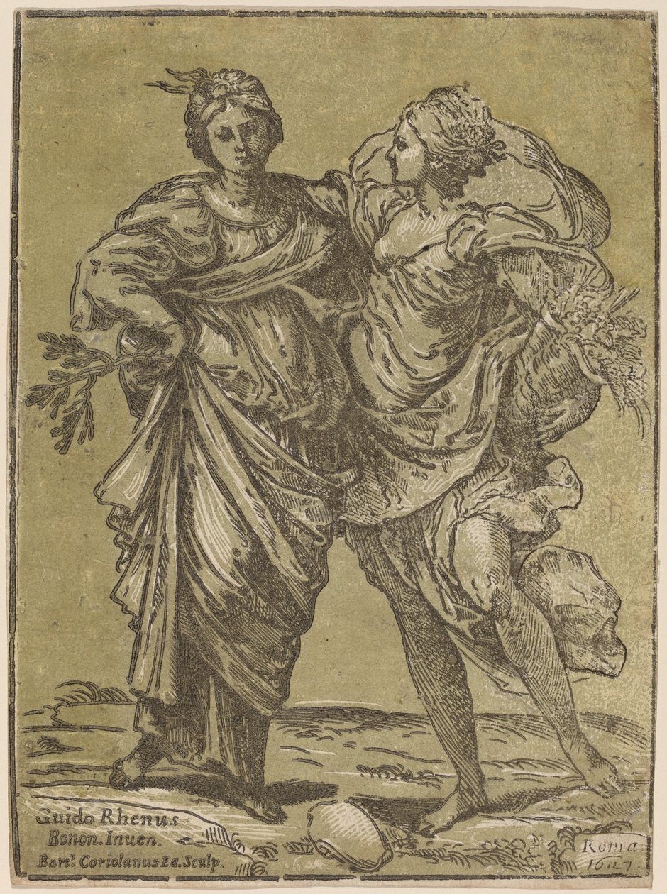 Alliance of Peace and Abundance by Bartolomeo Coriolano after Guido Reni