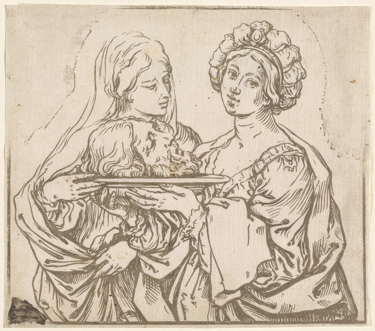 Herodias and Salome by Bartolomeo Coriolano after Guido Reni