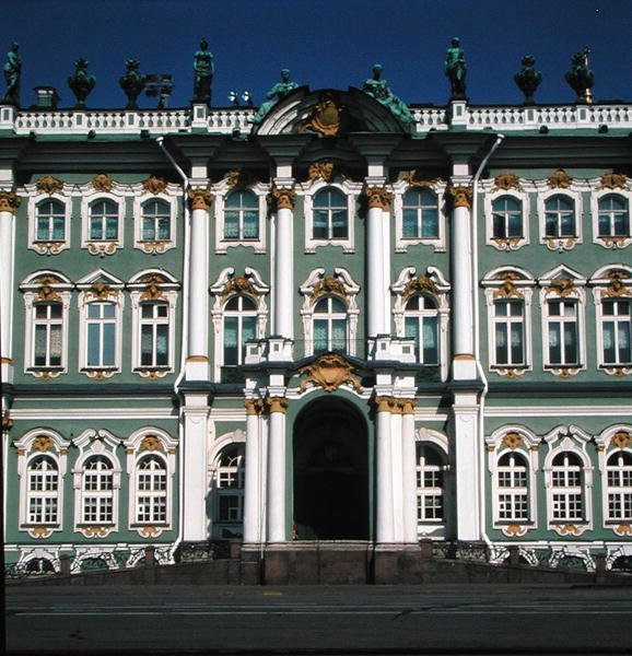 Facade of the Hermitage, 1753-62 (detail) by Bartolomeo Franceso Rastrelli