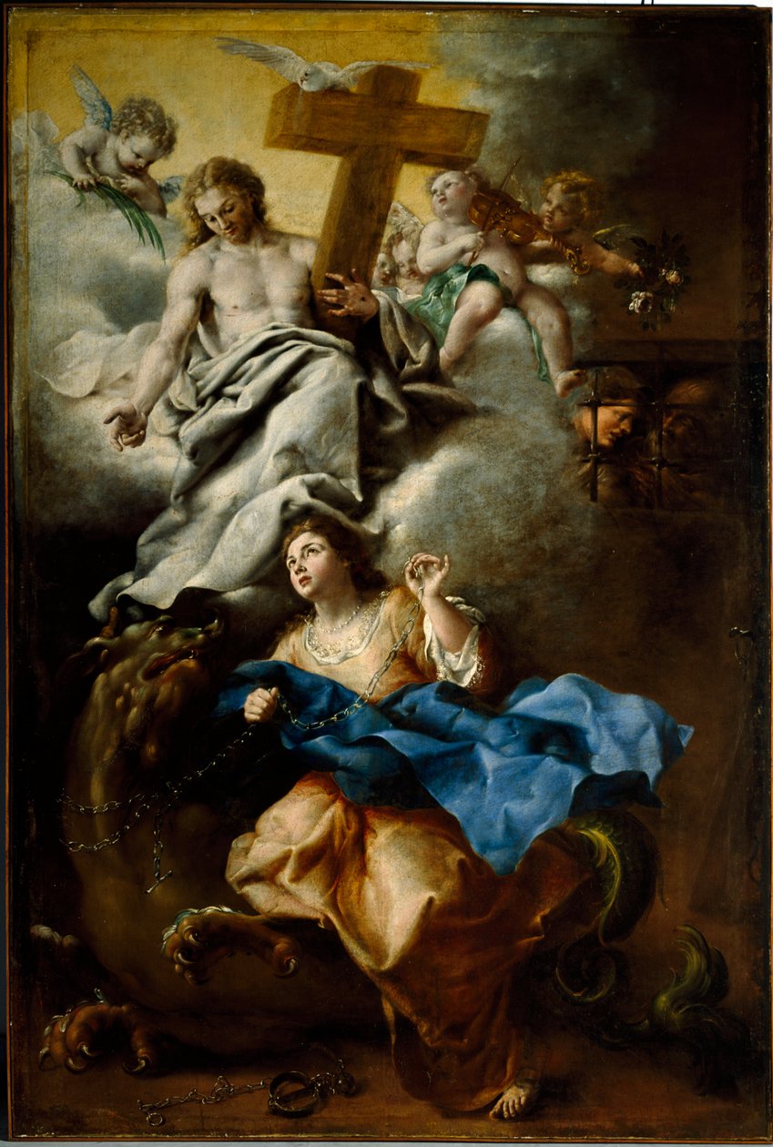 The Ecstasy of Saint Margarita of Cortona, Franciscan by Bartolomeo Guidobono