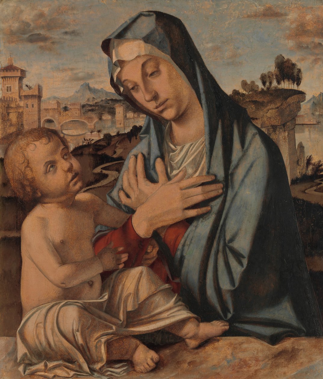 Madonna Adoring the Child by Bartolomeo Montagna