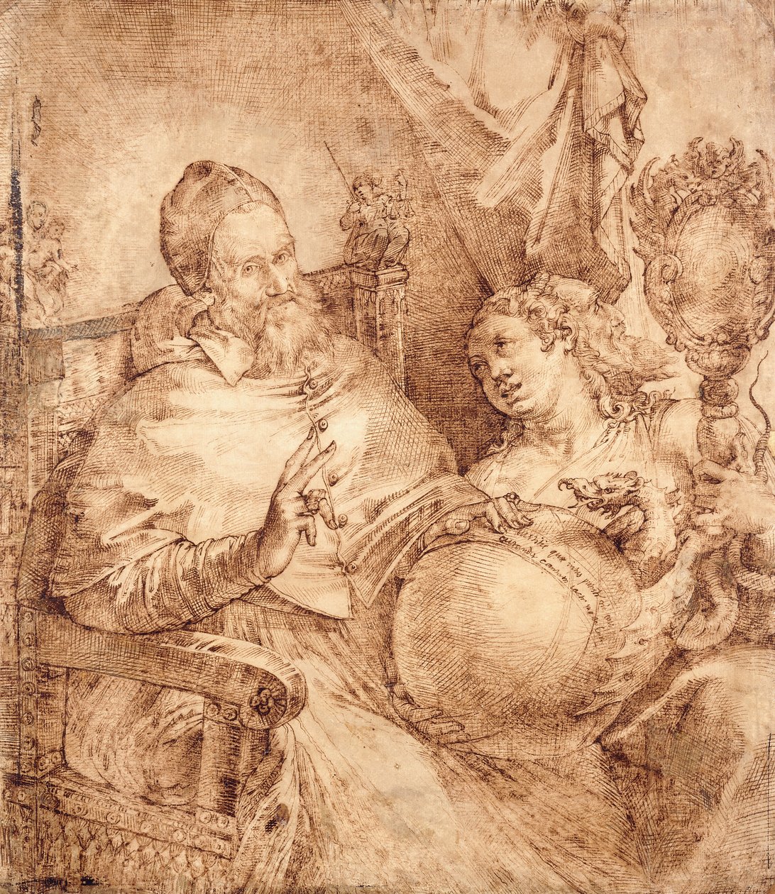 Portrait of Pope Gregory XIII, Three-Quarter Length, Seated in an Armchair by Bartolomeo Passarotti
