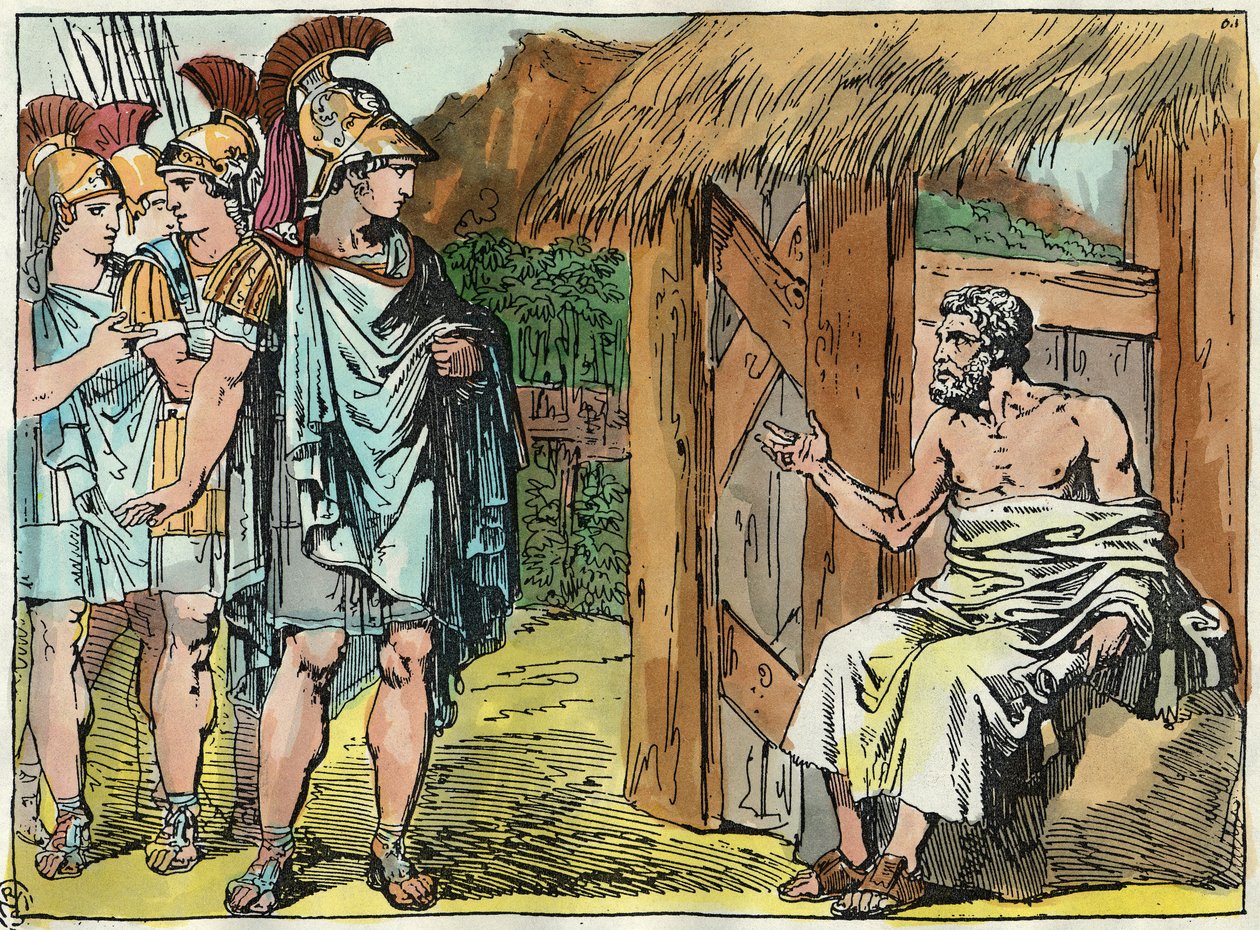 Alexander the Great Meets Diogenes the Cynic by Bartolomeo Pinelli
