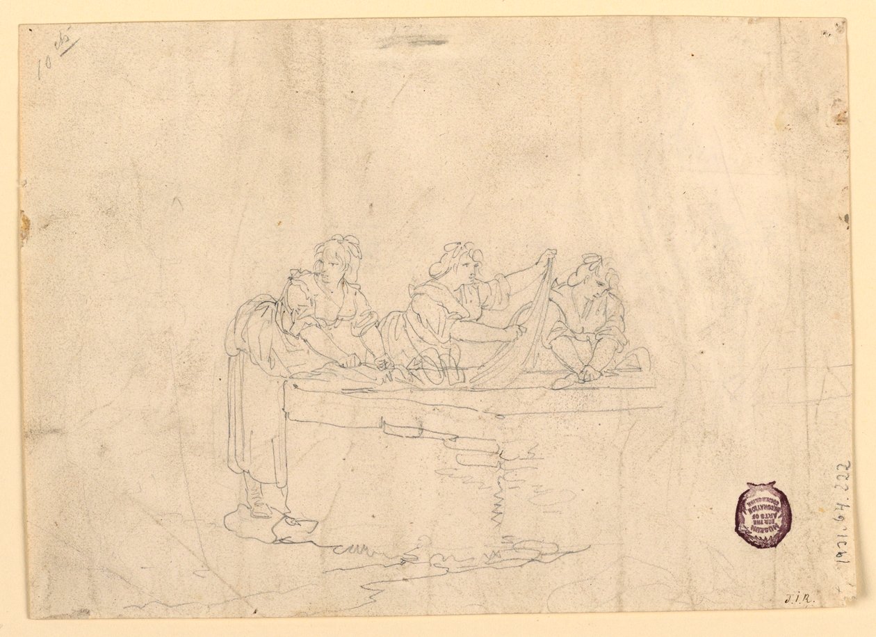 Three Women Washing, 1800-25 by Bartolomeo Pinelli