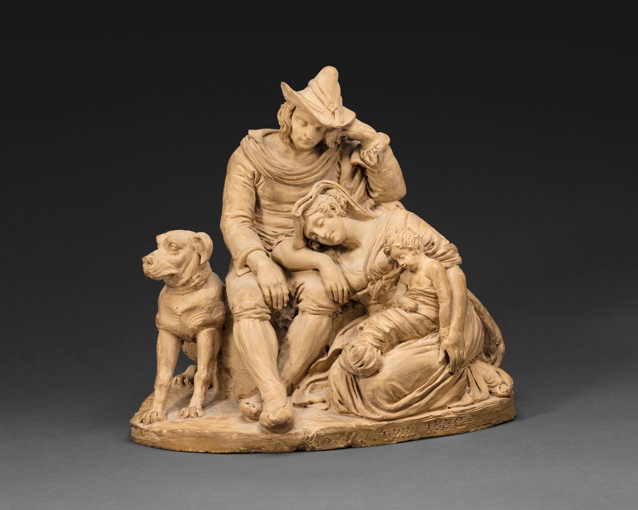 Italian Peasants Resting by Bartolomeo Pinelli