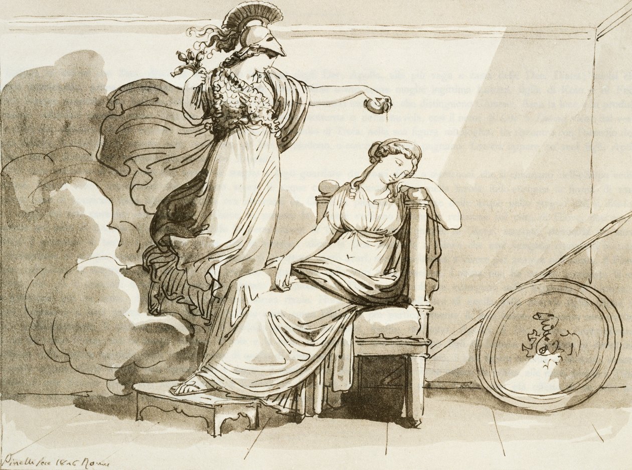 Penelope beautified by Minerva by Bartolomeo Pinelli