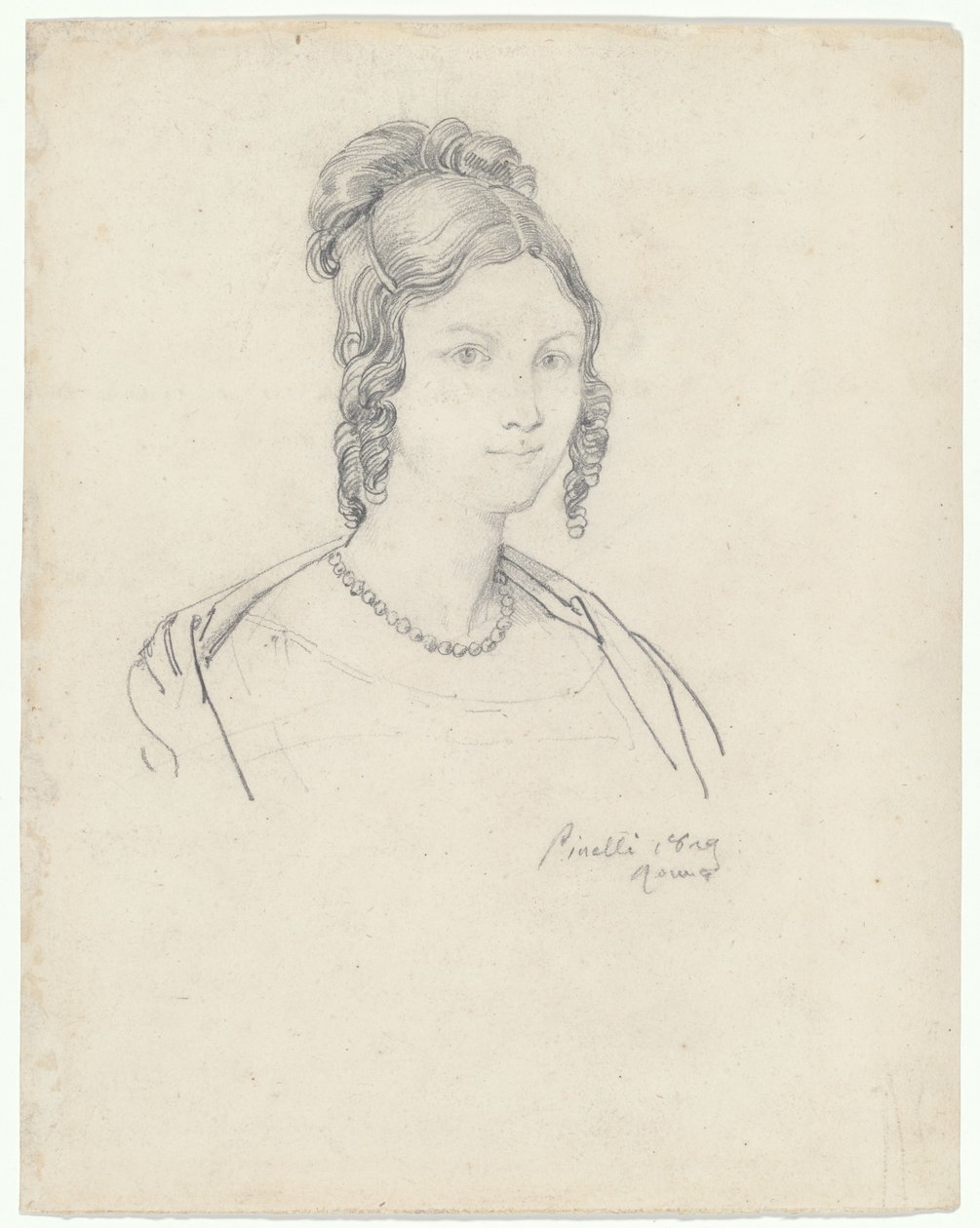 Portrait of a Young Woman, possibly Princess Barbara Massimo by Bartolomeo Pinelli