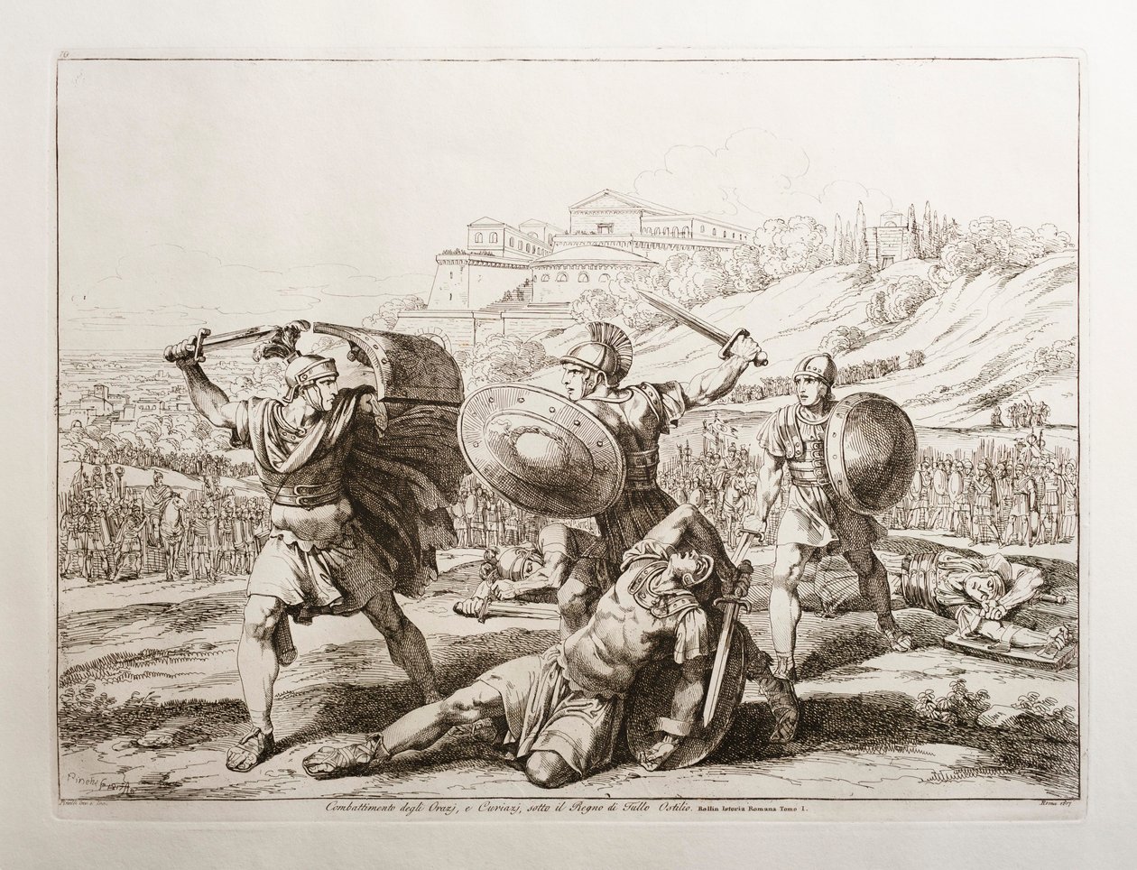 The Battle between The Horatians and the Curiatians by Bartolomeo Pinelli