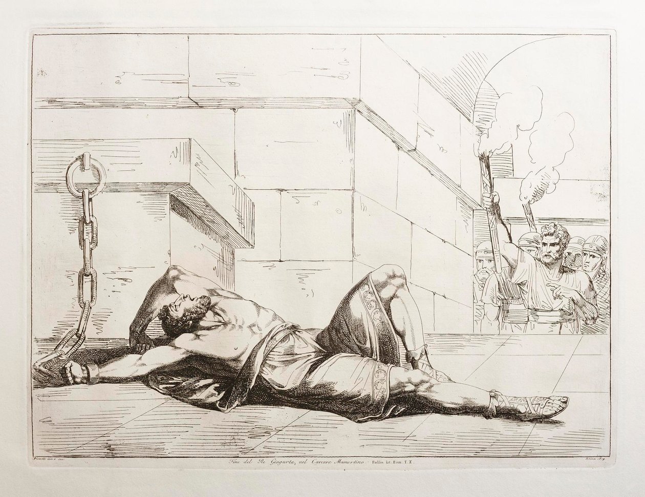 The End of King Jugurtha in the Mamertine Prison by Bartolomeo Pinelli