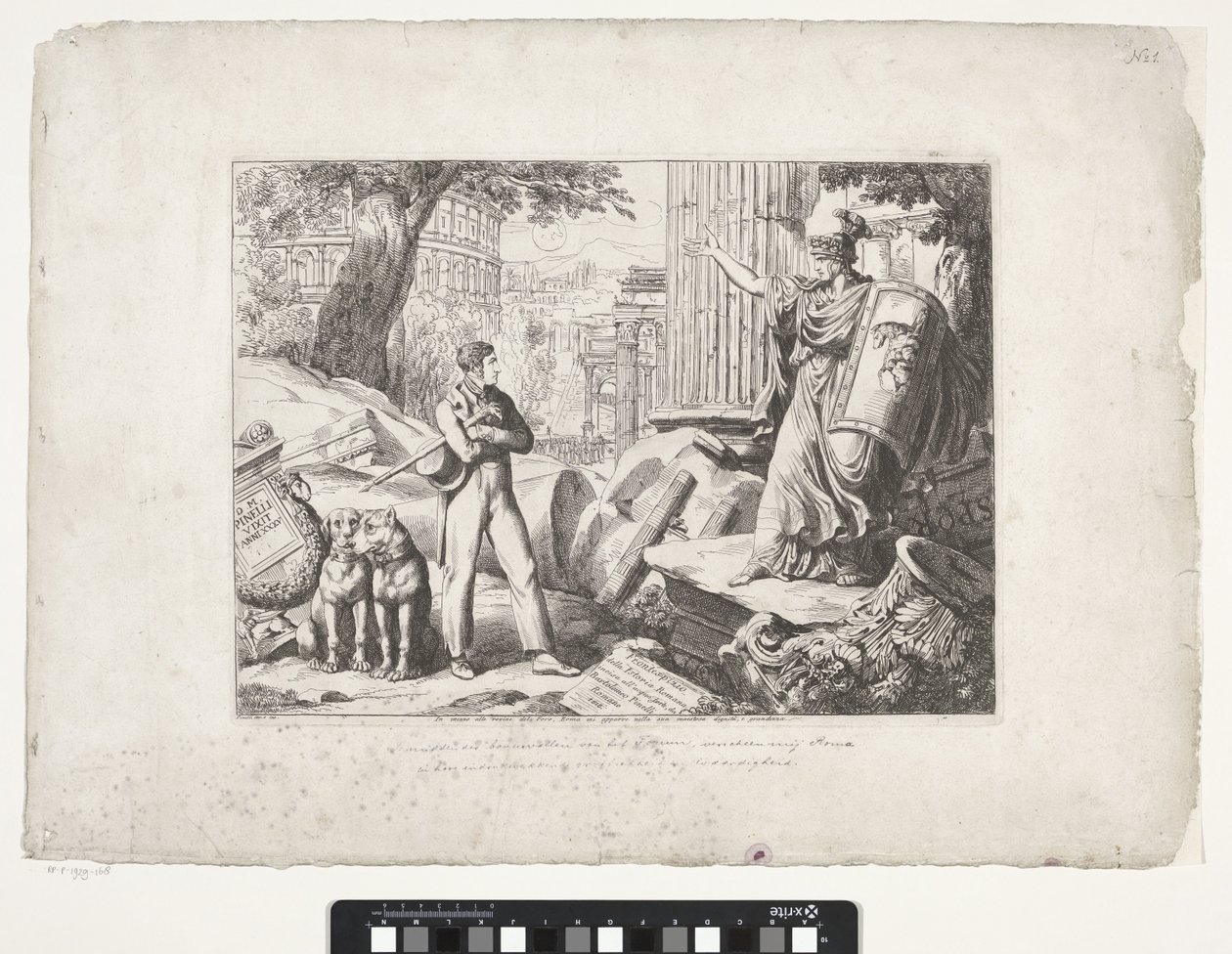 Title Print with Bartolomeo Pinelli and Rome by Bartolomeo Pinelli