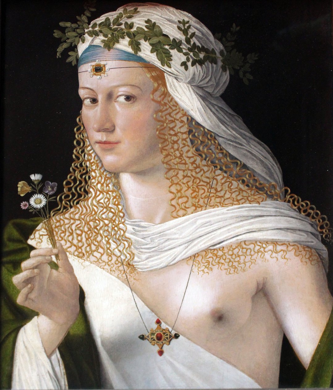 Idealised Portrait of a Courtesan as Flora by Bartolomeo Veneto