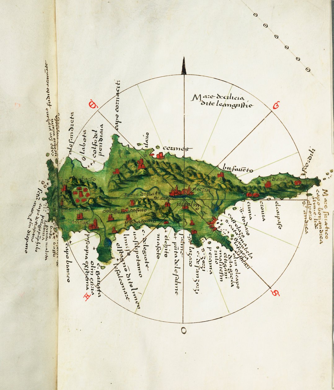 Map of Cyprus by Bartolomeo da li Sonetti: Fine art print