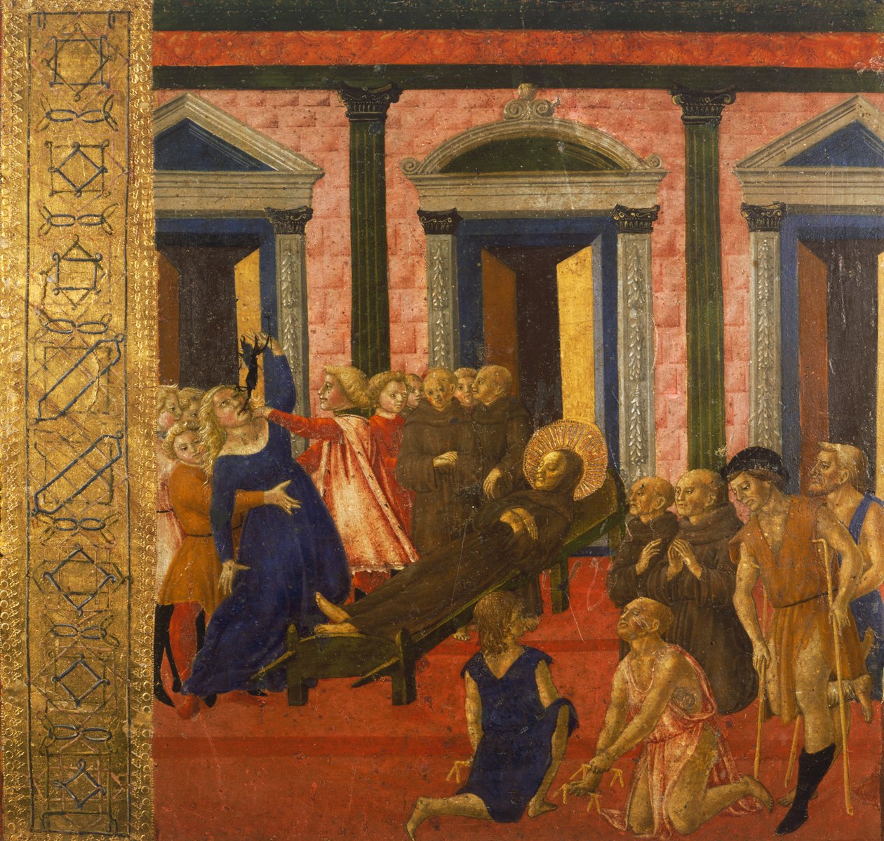 San Bernardino exorcises a possessed woman by Bartolomeo di Neroccio