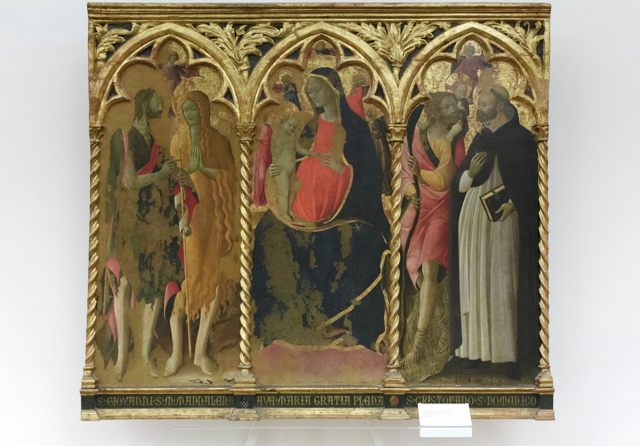 Madonna with Child and the saints John the Baptist, Mary Magdalene by Bartolomeo di Tommaso da Foligno