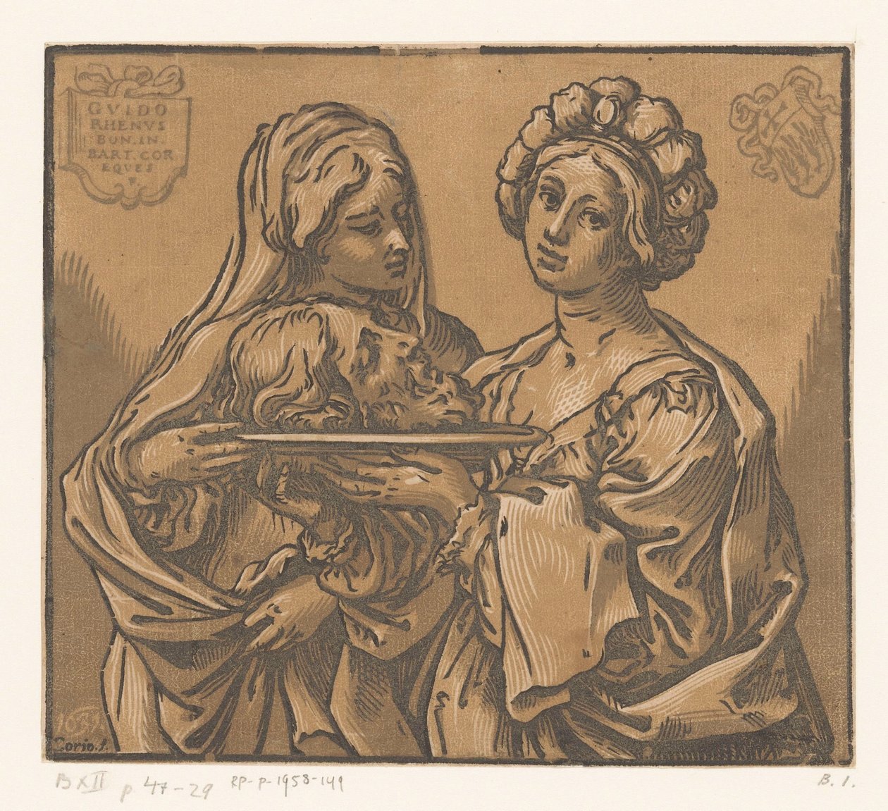 Herodias and Salome with the Head of John the Baptist by Bartolommeo Coriolano