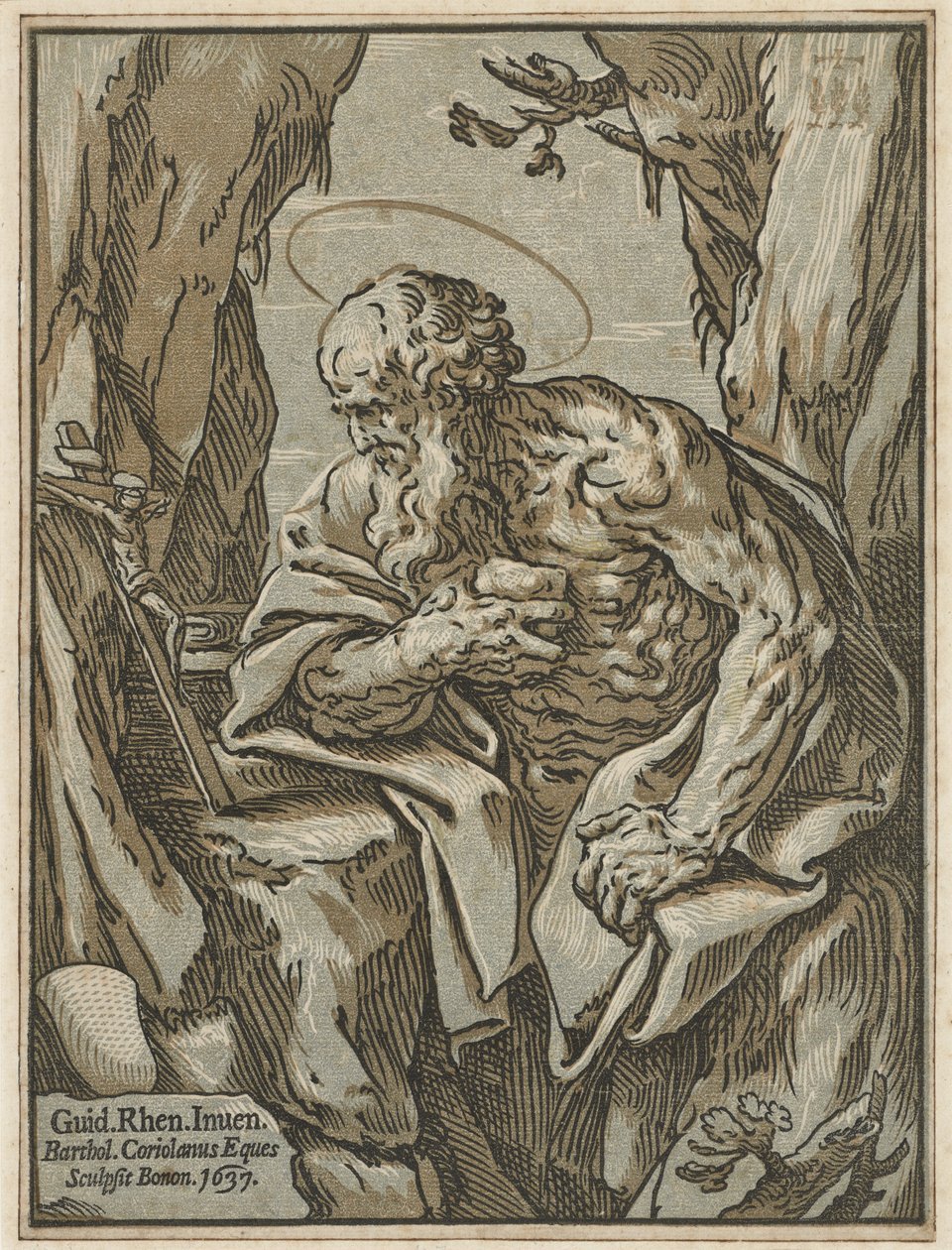 Saint Jerome, after Guido Reni by Bartolommeo Coriolano