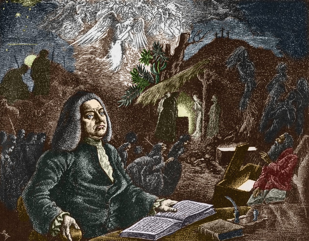 Portrait of George Frederick Handel by Batt (1892 1945)