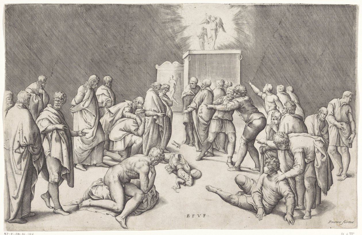 Ark of the Covenant in the Temple of Dagon by Battista Franco
