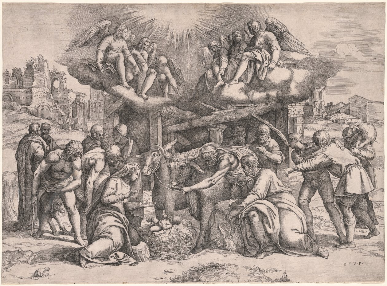 The Adoration of the Shepherds by Battista Franco