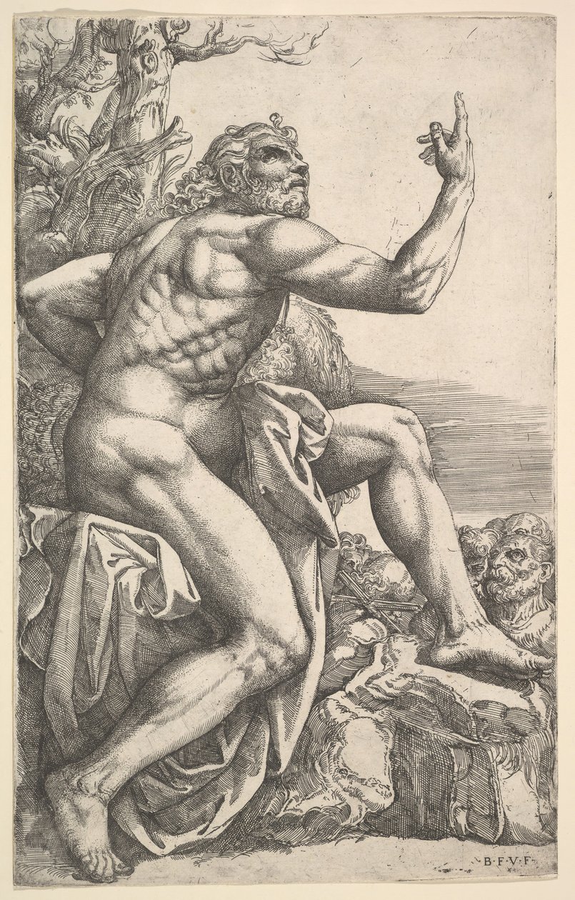 John the Baptist Preaching in the Wilderness by Battista Franco Veneziano