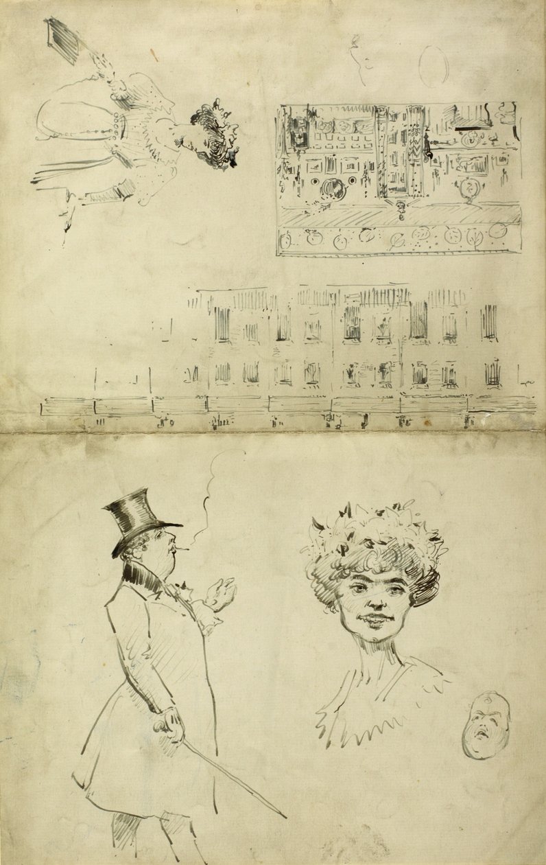 Caricatures of Oscar Wilde, 1882-84 by Beatrix Whistler