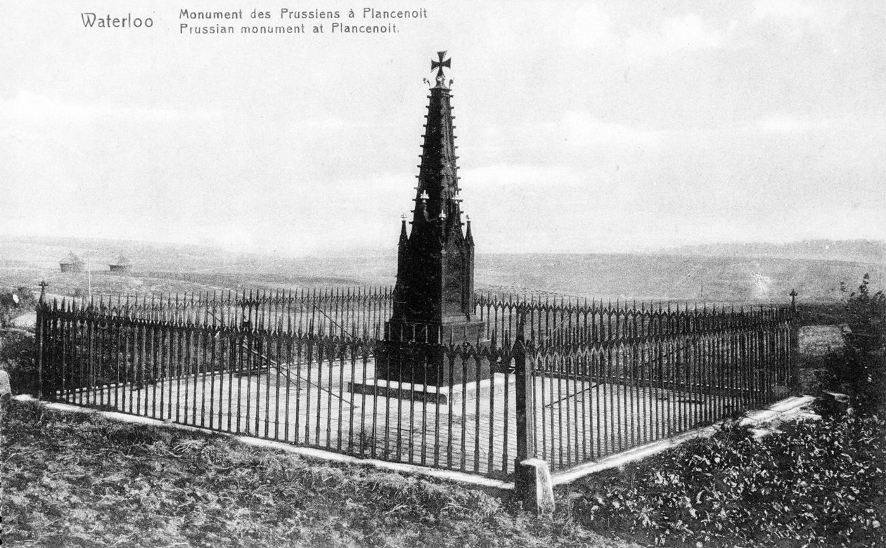 The Prussian Memorial at Plancenoit, Commemorative Postcard, c.1912 by Belgian Photographer