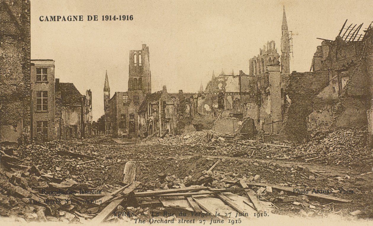 The Rue de Verger, 27 June 1915 by Belgian Photographer
