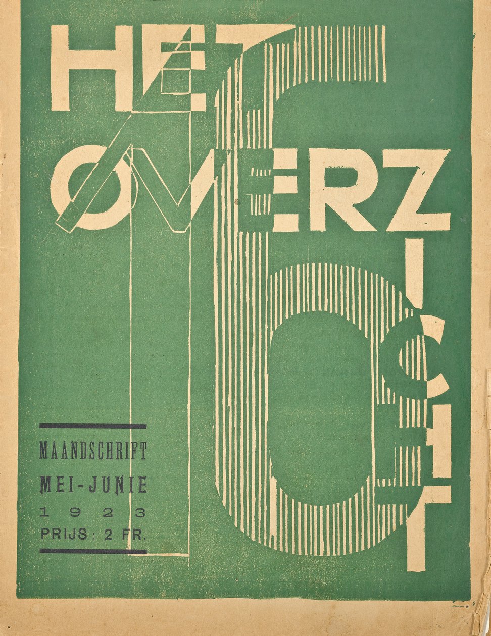 Cover for a 1923 Issue of the Magazine Het Overzicht by Belgian School