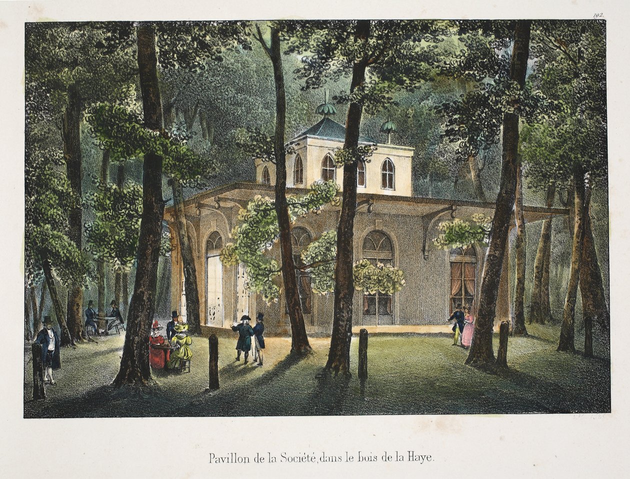 Pavillon de la Société, dans le Bois de la Haye by Belgian School