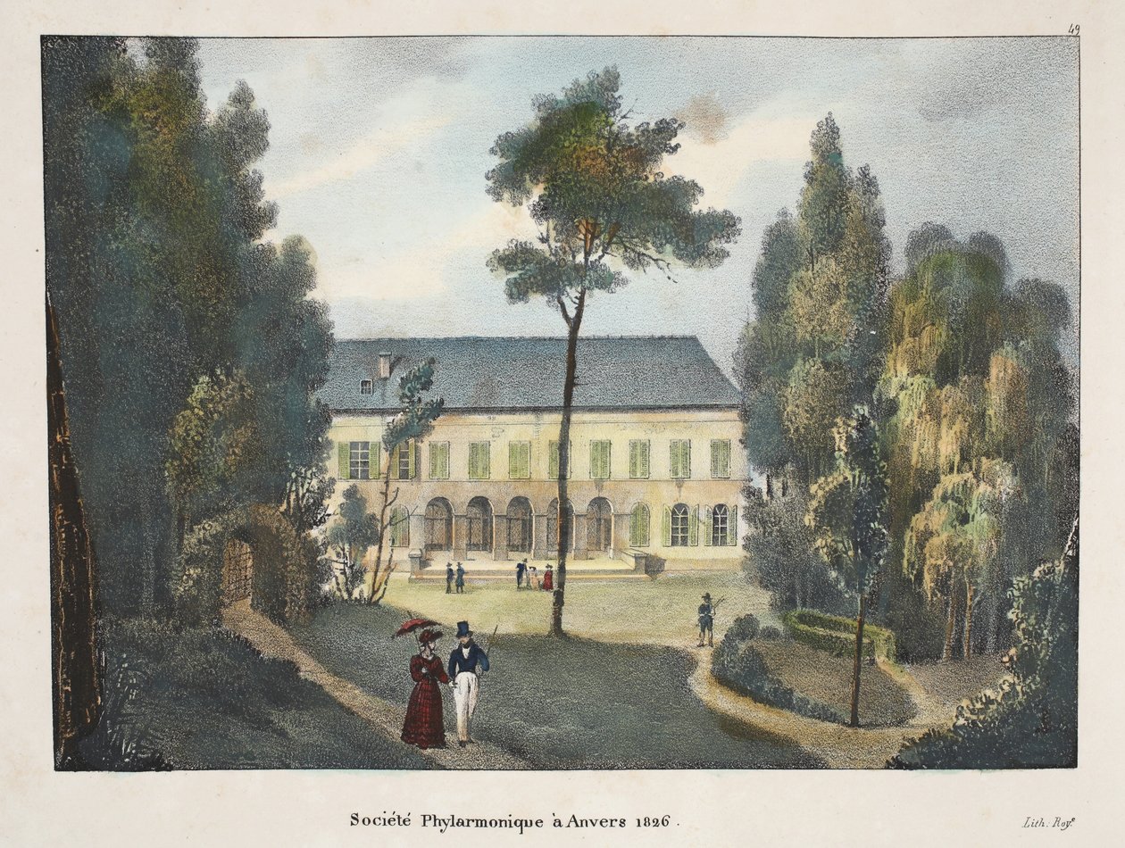 Philharmonic Society in Antwerp 1826 by Belgian School