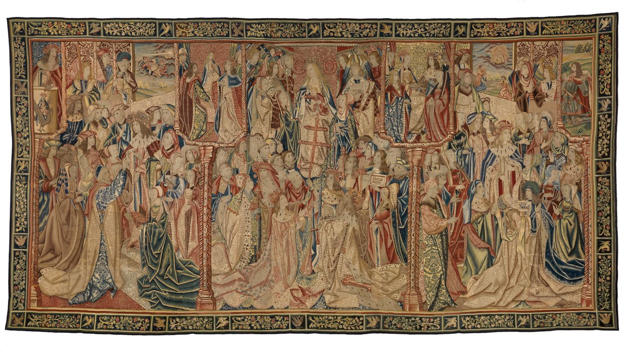 Tapestry, Triumph of the Virgin or Madonna, Made in Brussels, Belgium, c.1500 by Belgian School