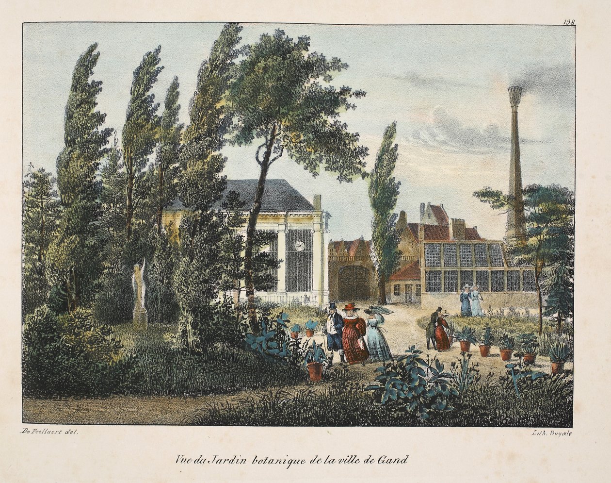 Vue du Jardin Botanique de la Ville de Gand by Belgian School