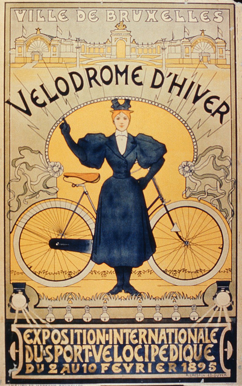 Winter Cycle Racing Track, International Exhibition of Velocipede Sports Brussels, 2-10 February 1895 by Belgian School