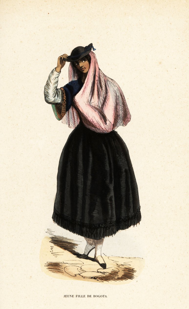 Young Woman of Bogota, Colombia by Belgian School