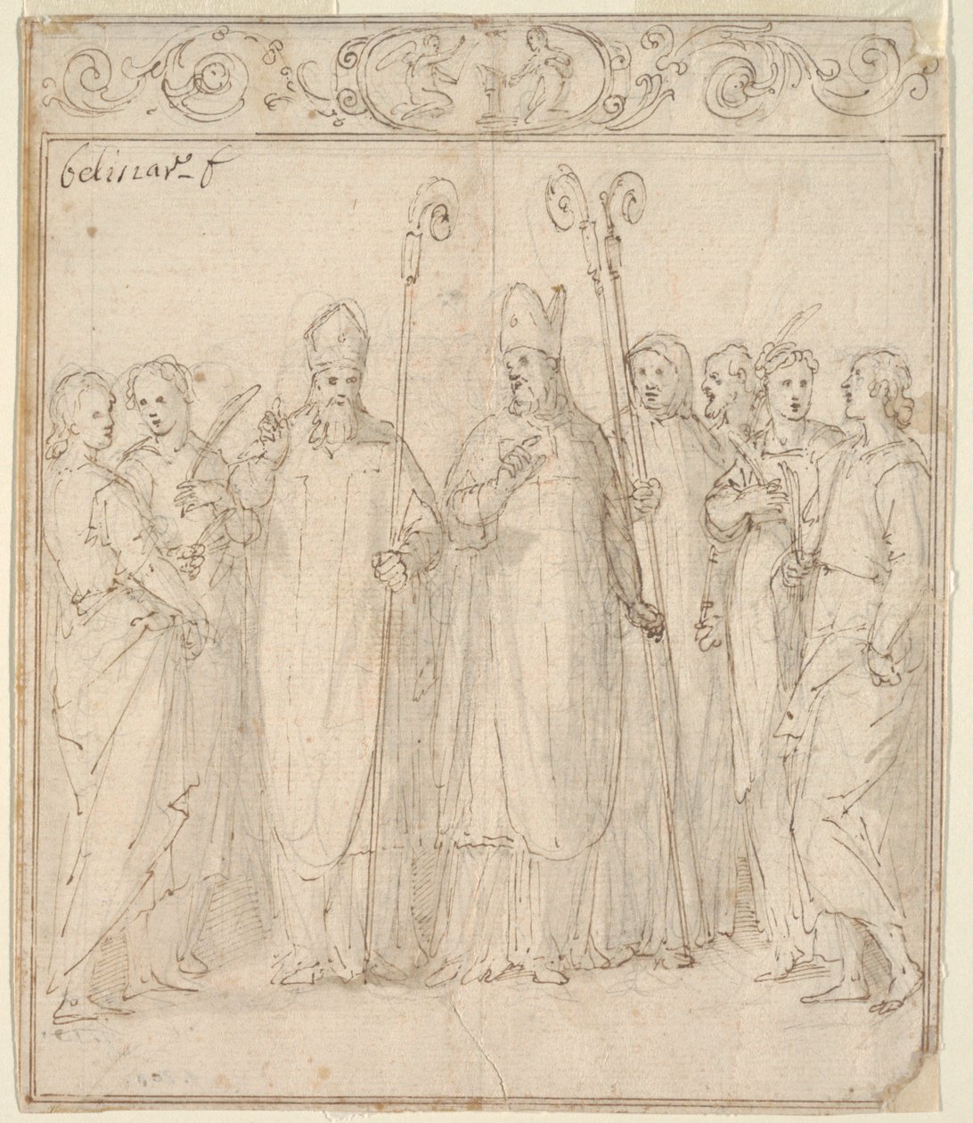Augustine, Ambrose, and Other Saints by Belisario Corenzio