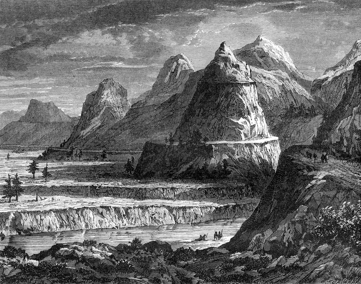 Terraces of the Fraser River, British Columbia, Canada by Bellel