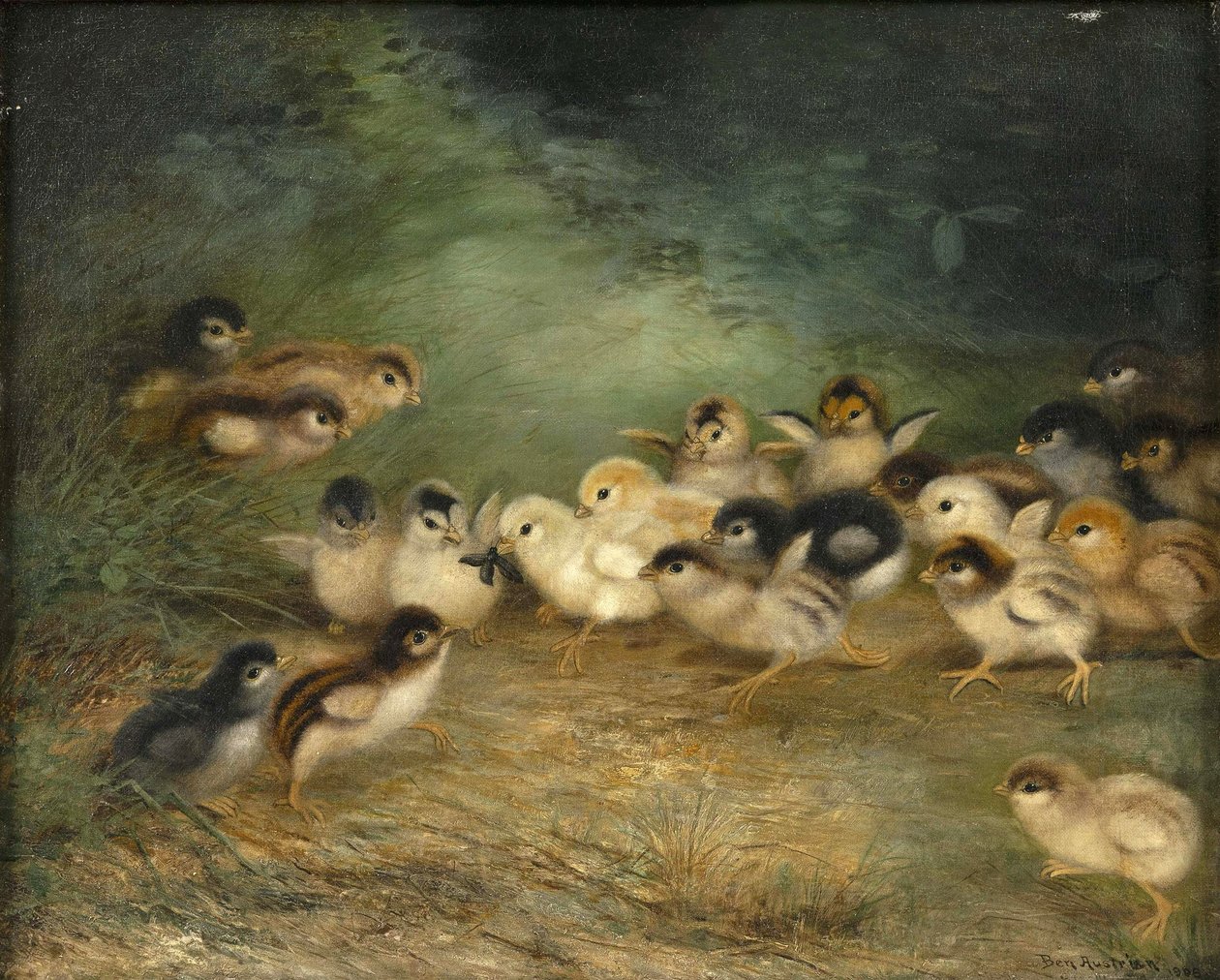 Twenty-one Chicks and a Bug by Ben Austrian